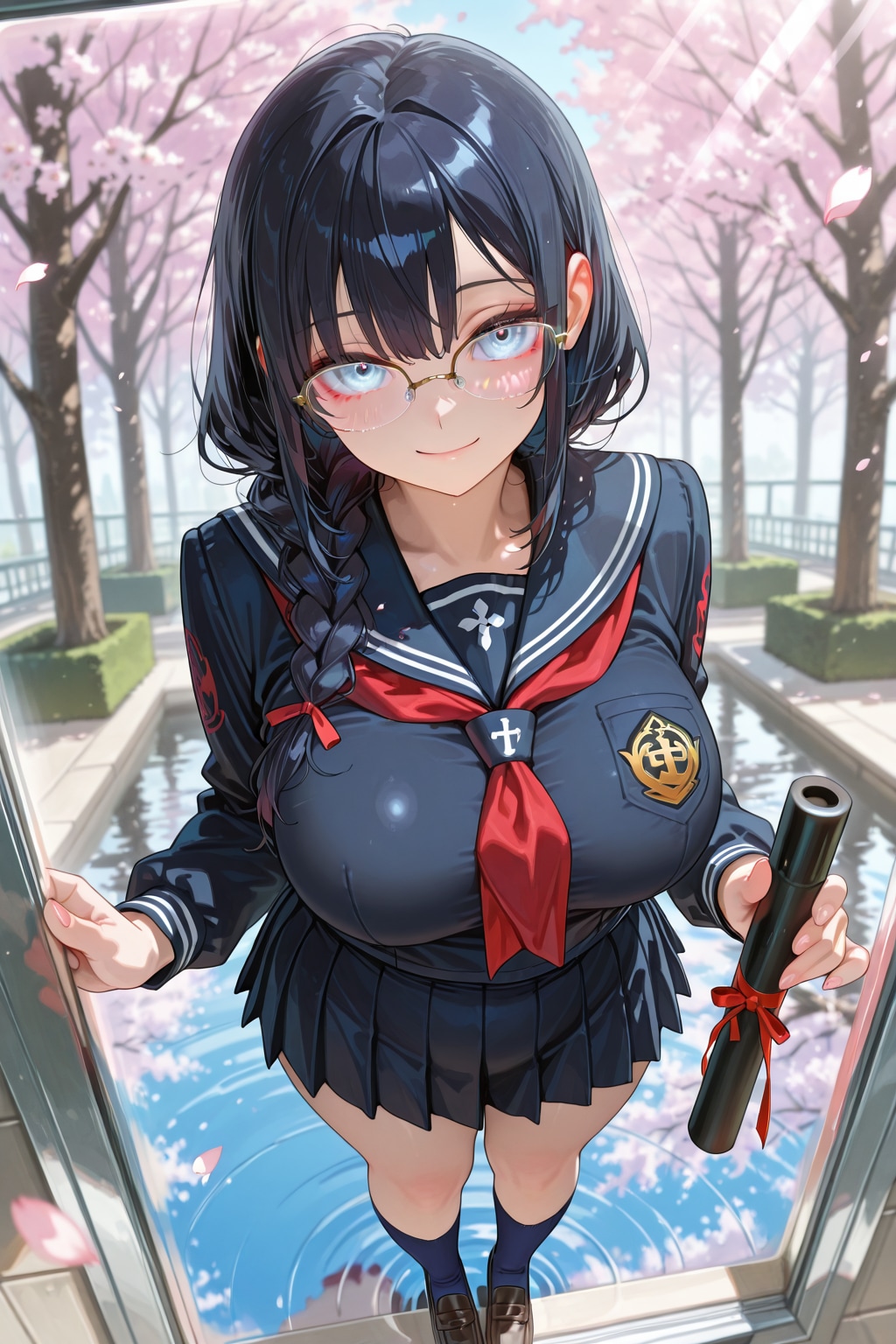 変な場所に立つ卒業生 | の人気AIイラスト・グラビア