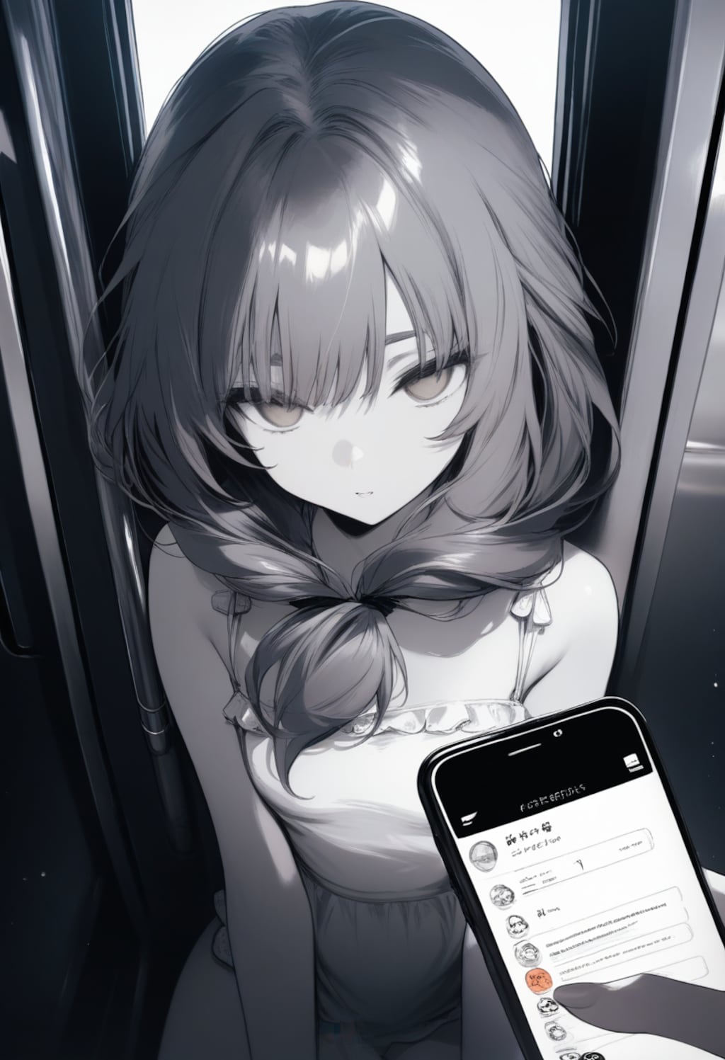 カラー画像と白黒画像