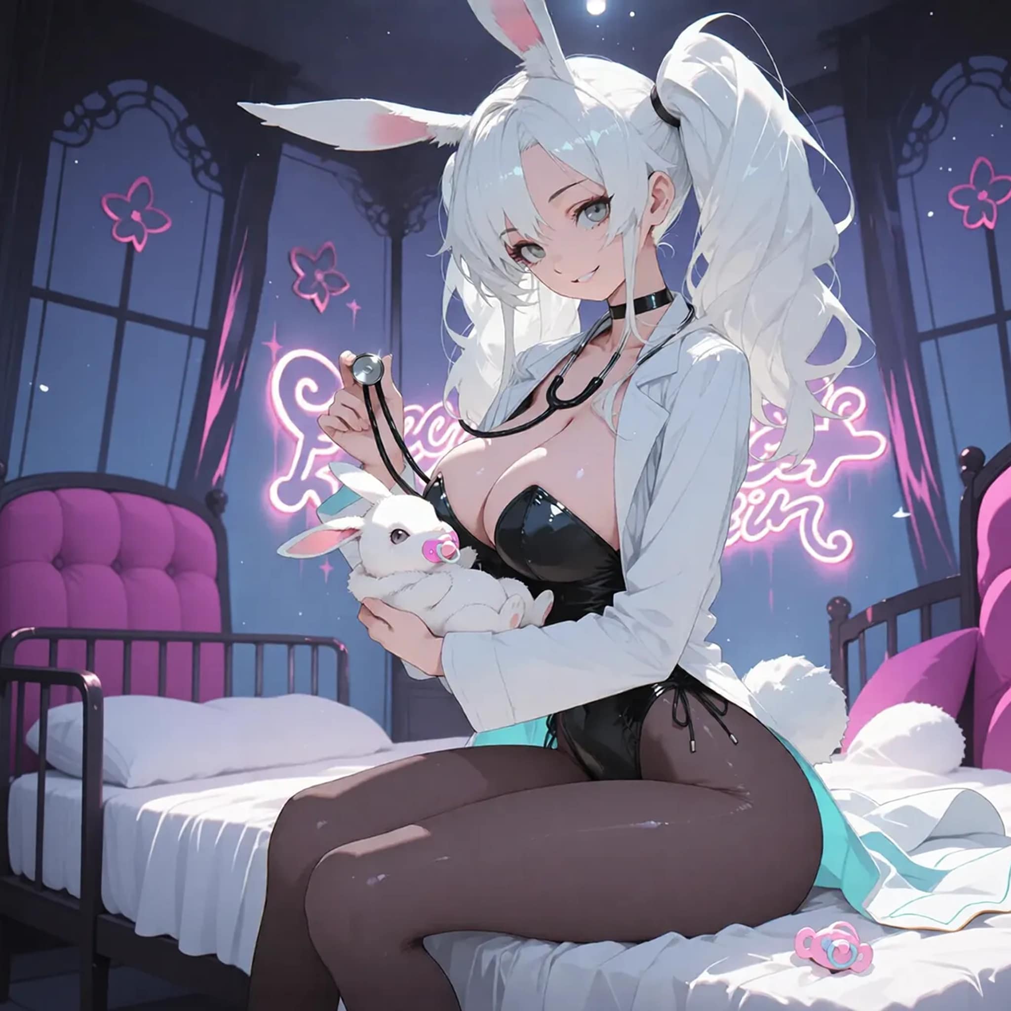 バニー先生の『癒しのバブバブ・クリニック』 | の人気AIイラスト・グラビア