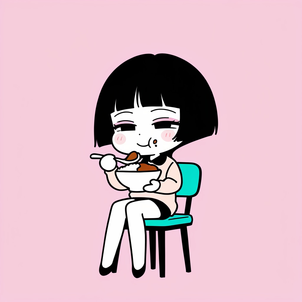 モダンガールとカレーライス | の人気AIイラスト・グラビア