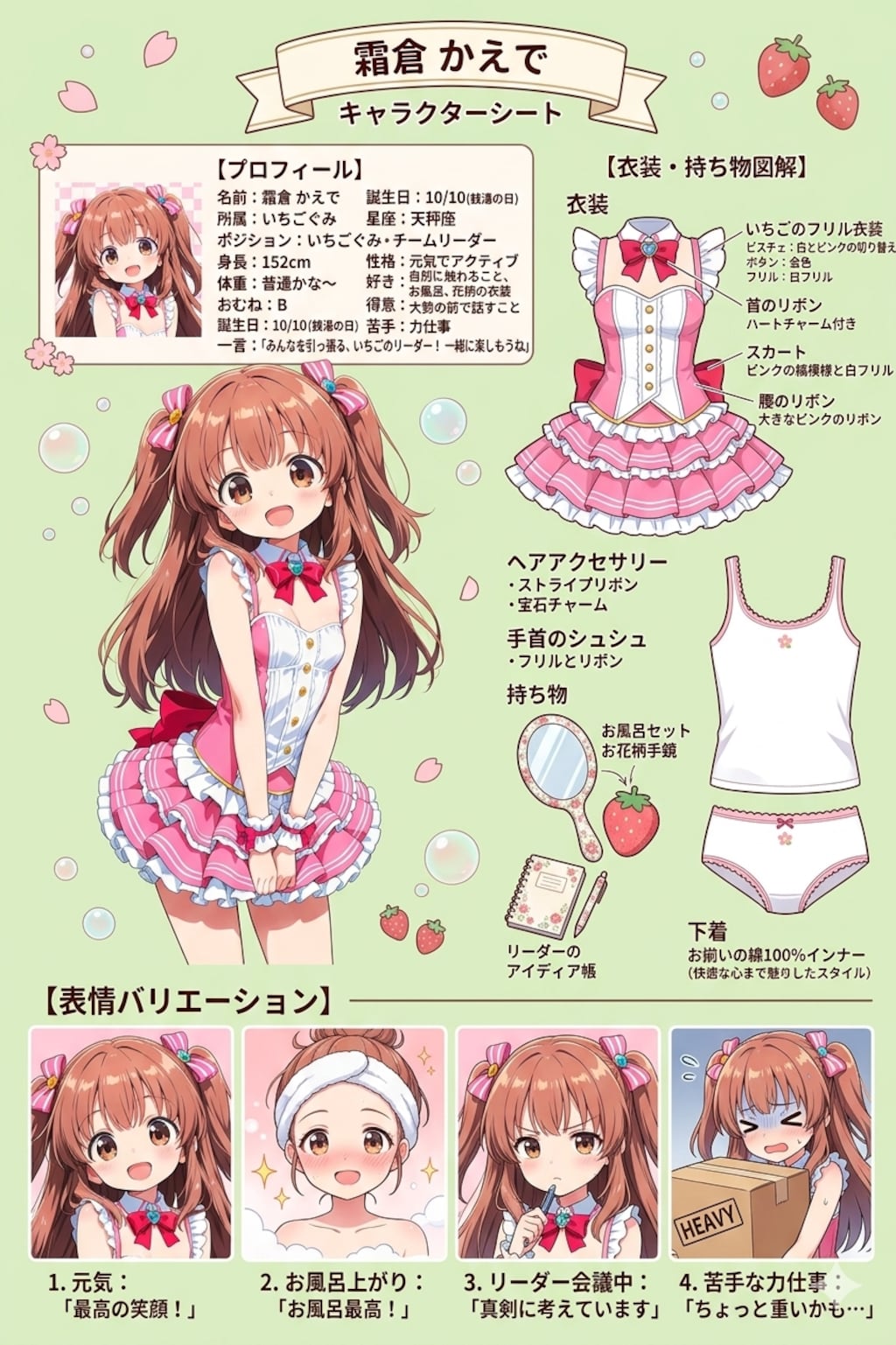 かえでちゃんのキャラシート