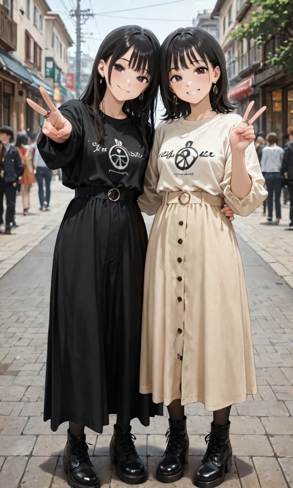 仲良くピース！