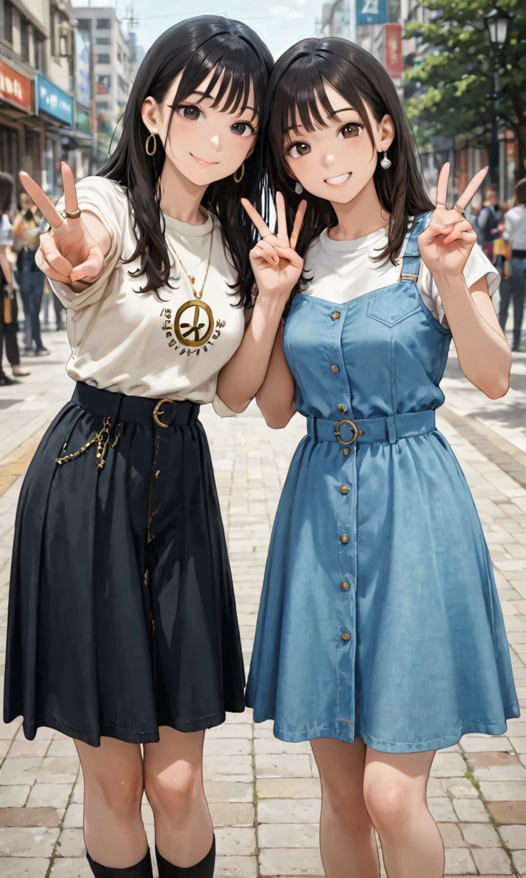 仲良くピース！