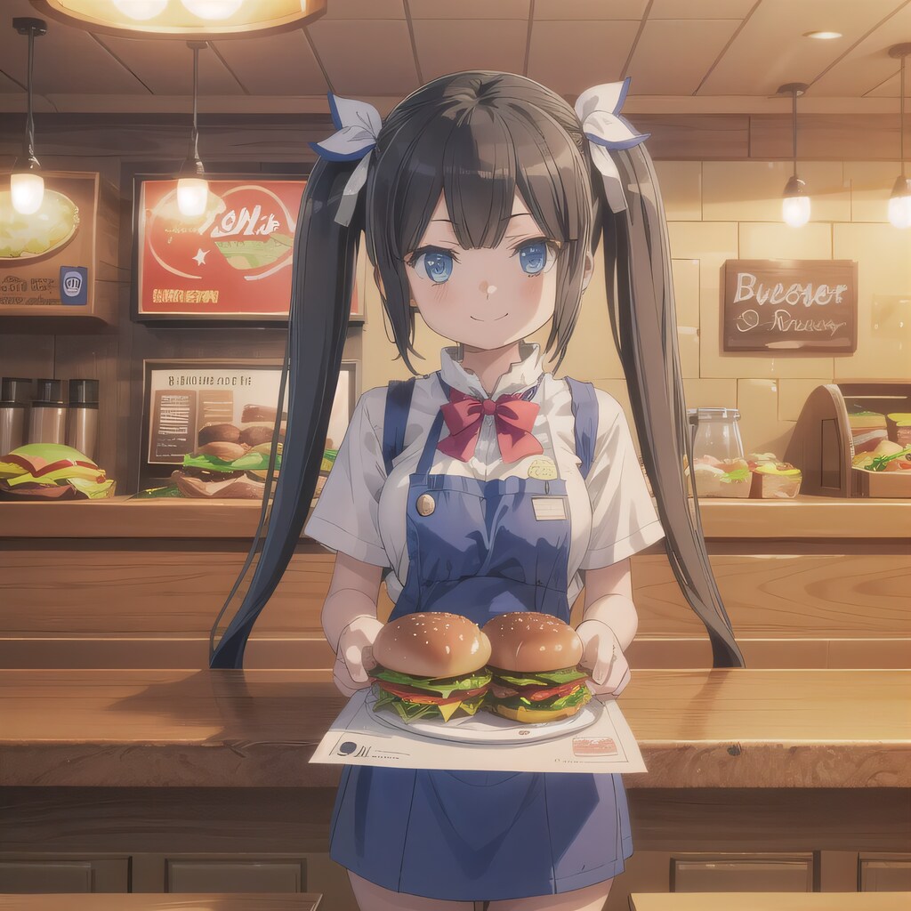 黒髪ツインテでクルーの少女