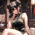 黒髪チャイナドレスのお姉さんまとめ 2枚目