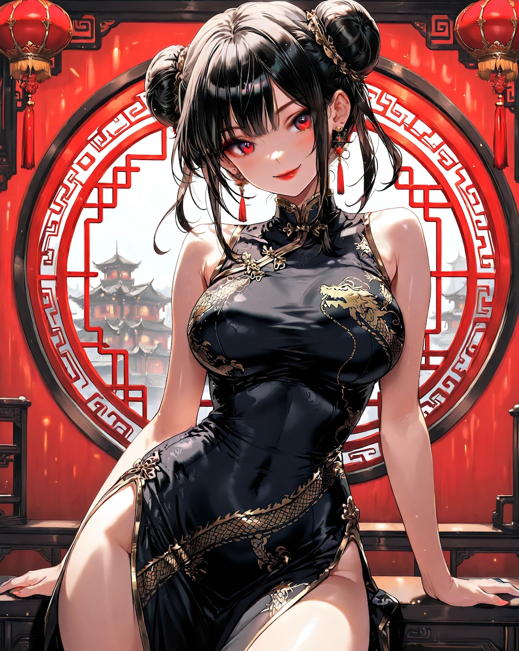 黒髪チャイナドレスのお姉さんまとめ