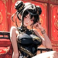 黒髪チャイナドレスのお姉さんまとめ 6枚目