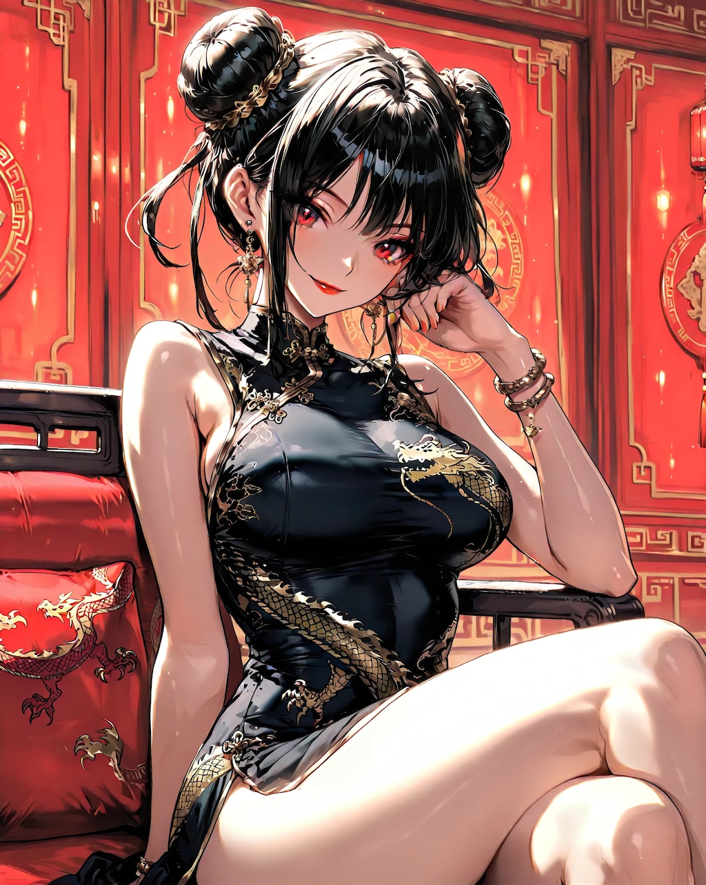 黒髪チャイナドレスのお姉さんまとめ