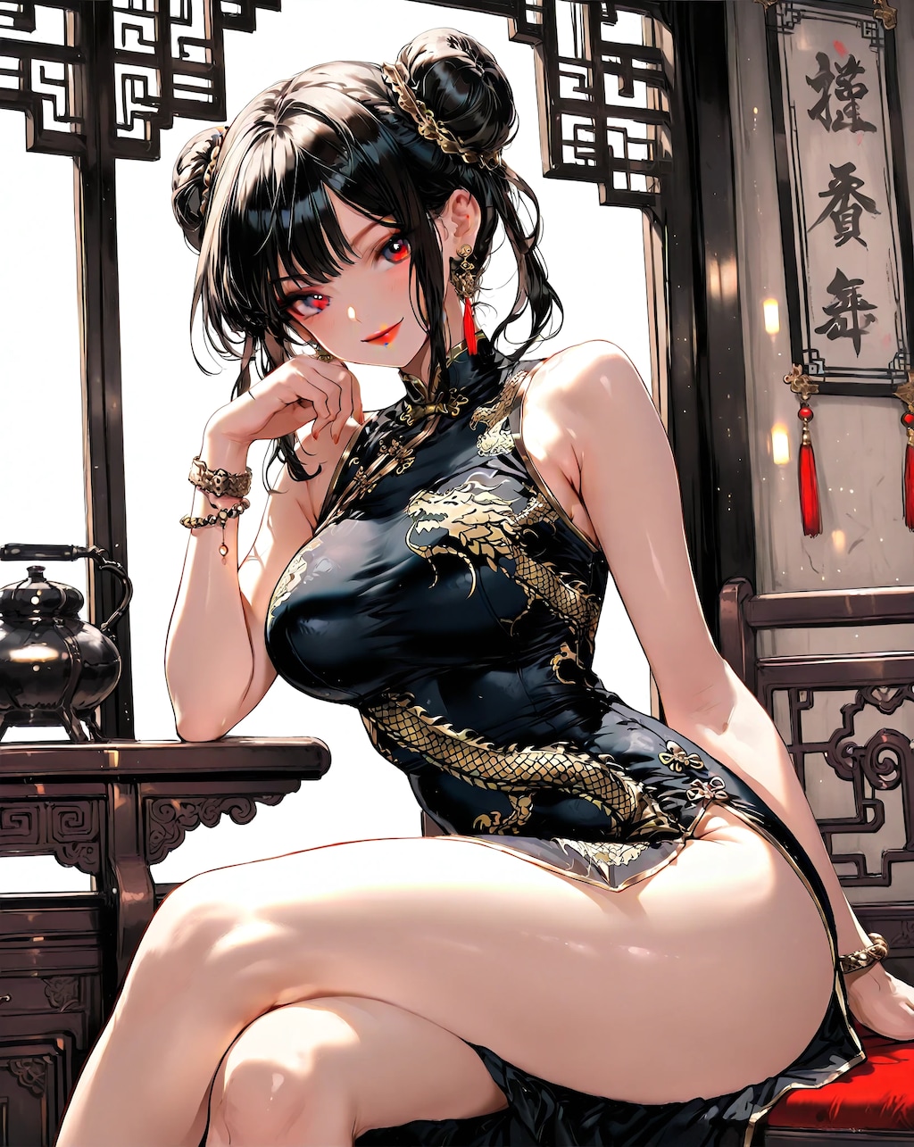 黒髪チャイナドレスのお姉さんまとめ