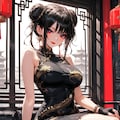 黒髪チャイナドレスのお姉さんまとめ 3枚目