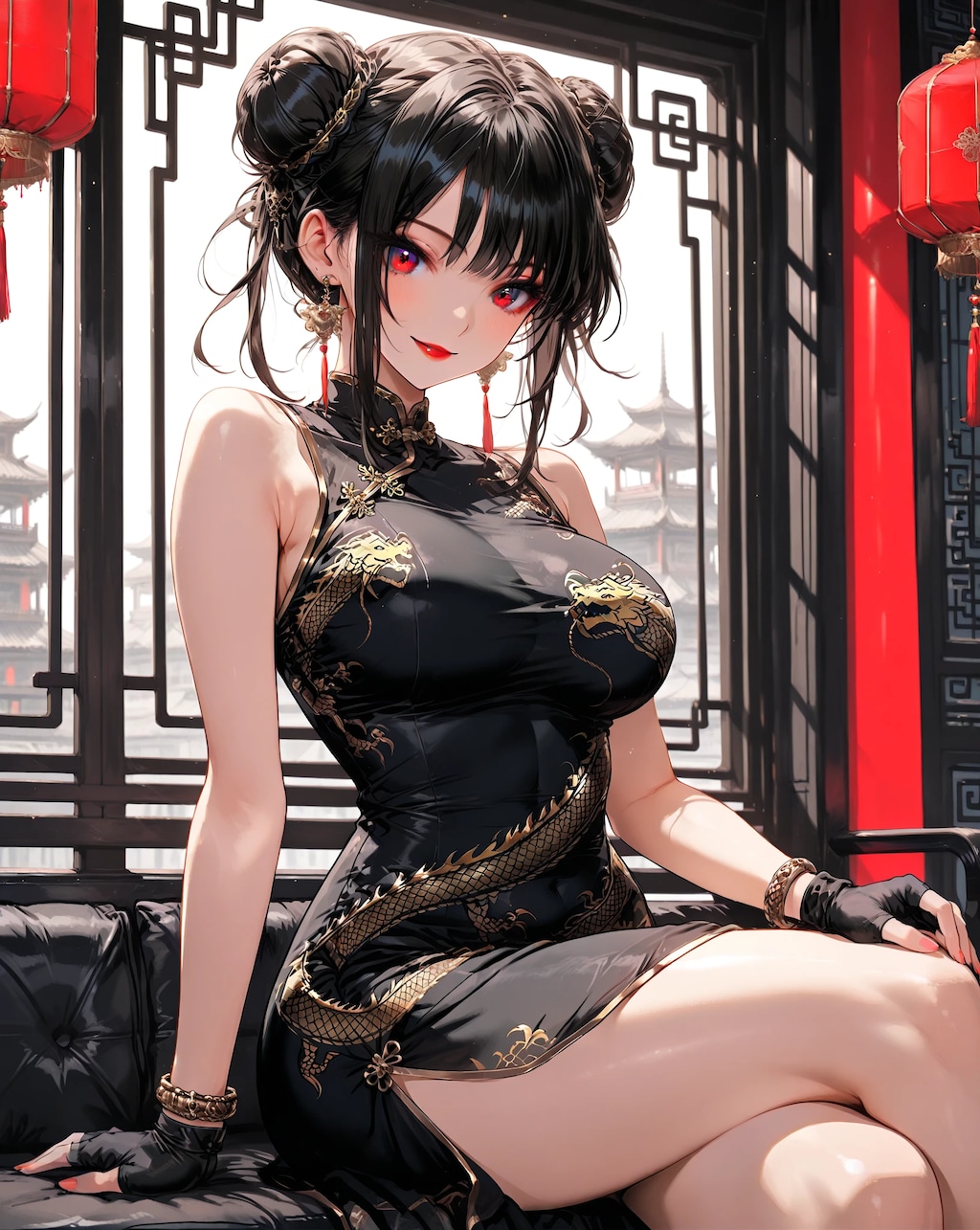 黒髪チャイナドレスのお姉さんまとめ