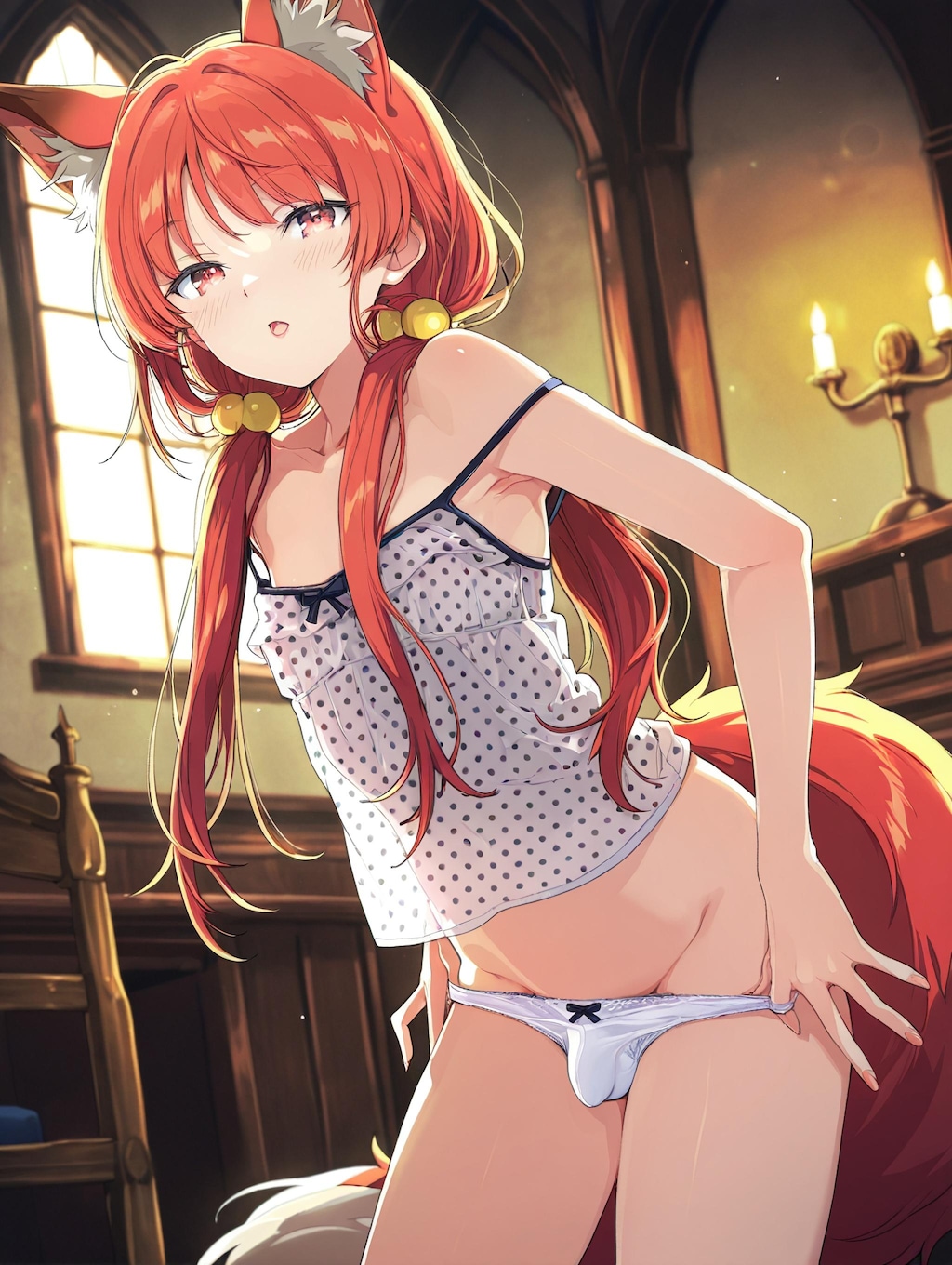 赤髪のケモミミ男の娘