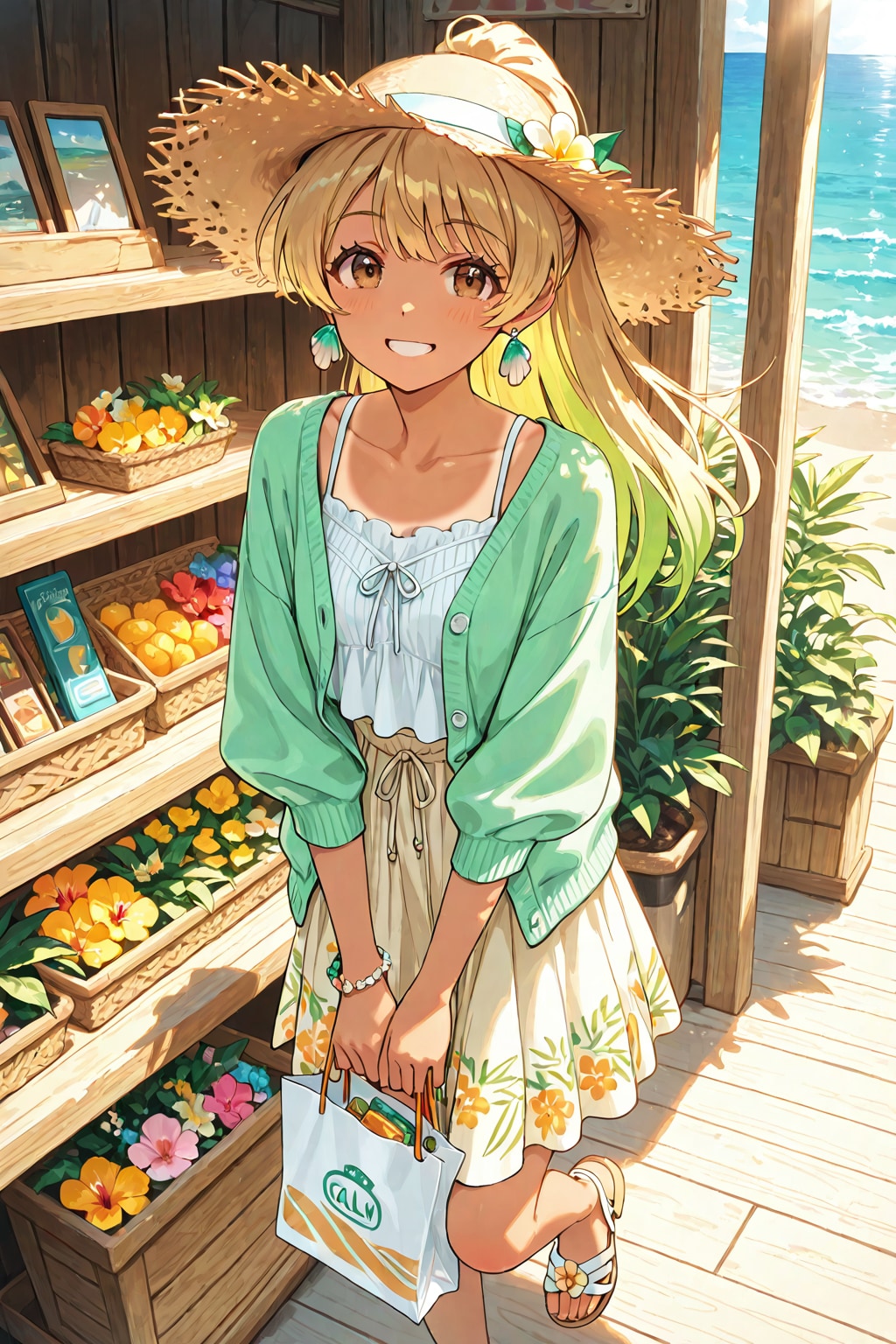 海辺のショッピング