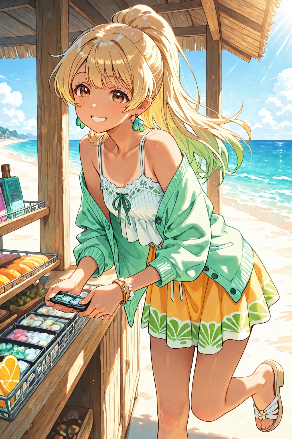 海辺のショッピング