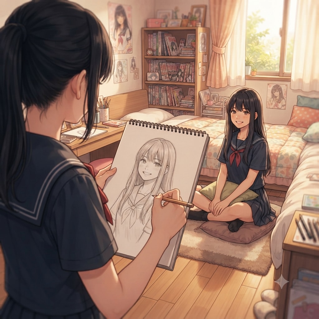 スケッチ少女 | の人気AIイラスト・グラビア