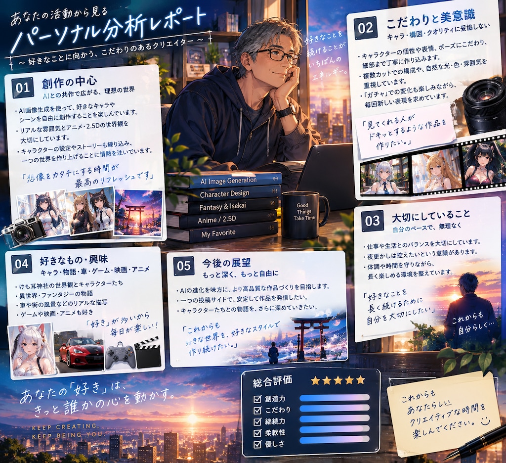 チャッピーによる私の生成活動レポート