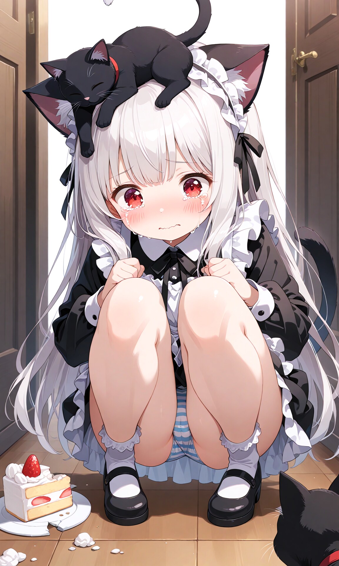 ご主人さまの3時のおやつ落としちゃいました…