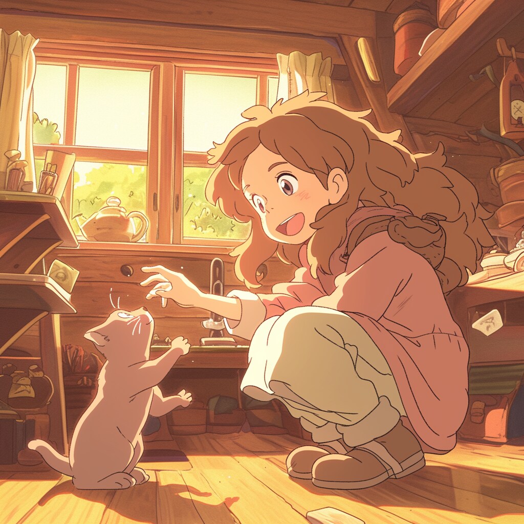 猫と女の子 cats and girl