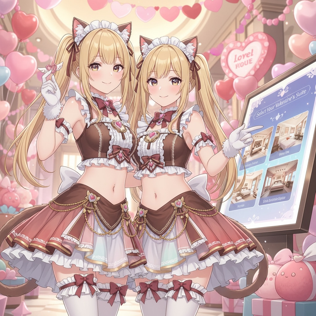 金ツイにゃん。2月14日 #バレンタインデー。バレンタインメイド。