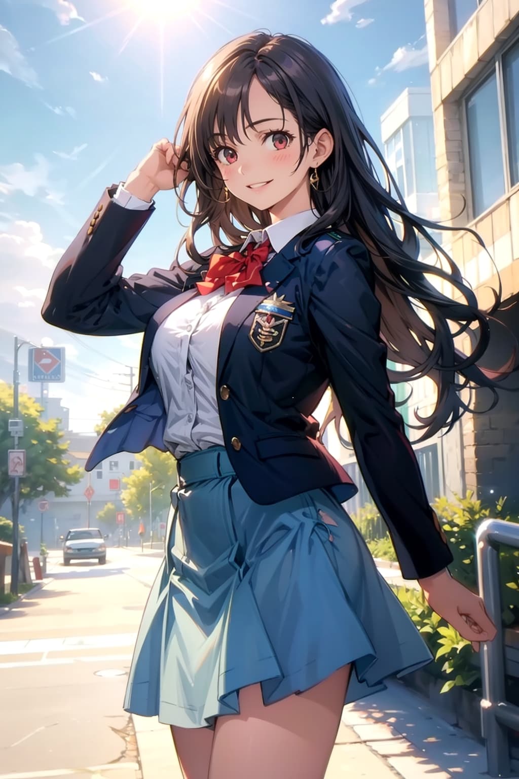 この服で一緒に学校に行くのも最後だね | の人気AIイラスト・グラビア