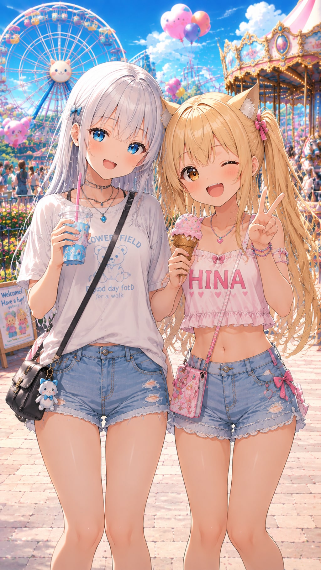 うちの子コラボ　銀子と陽菜