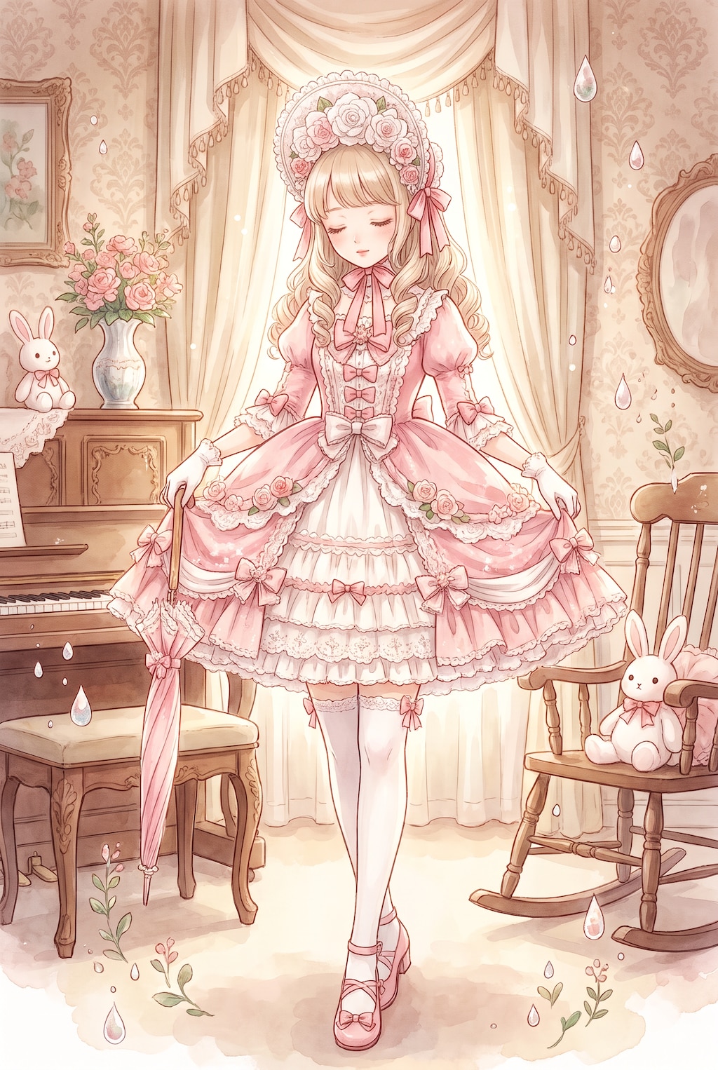 薔薇飾りの少女