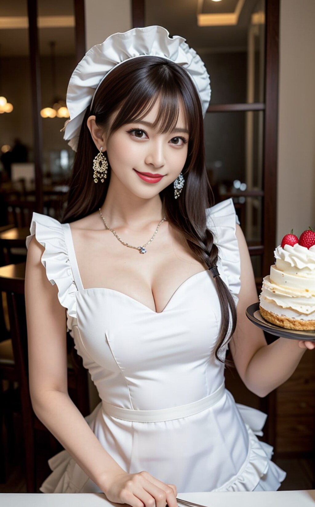 カフェの美人店員