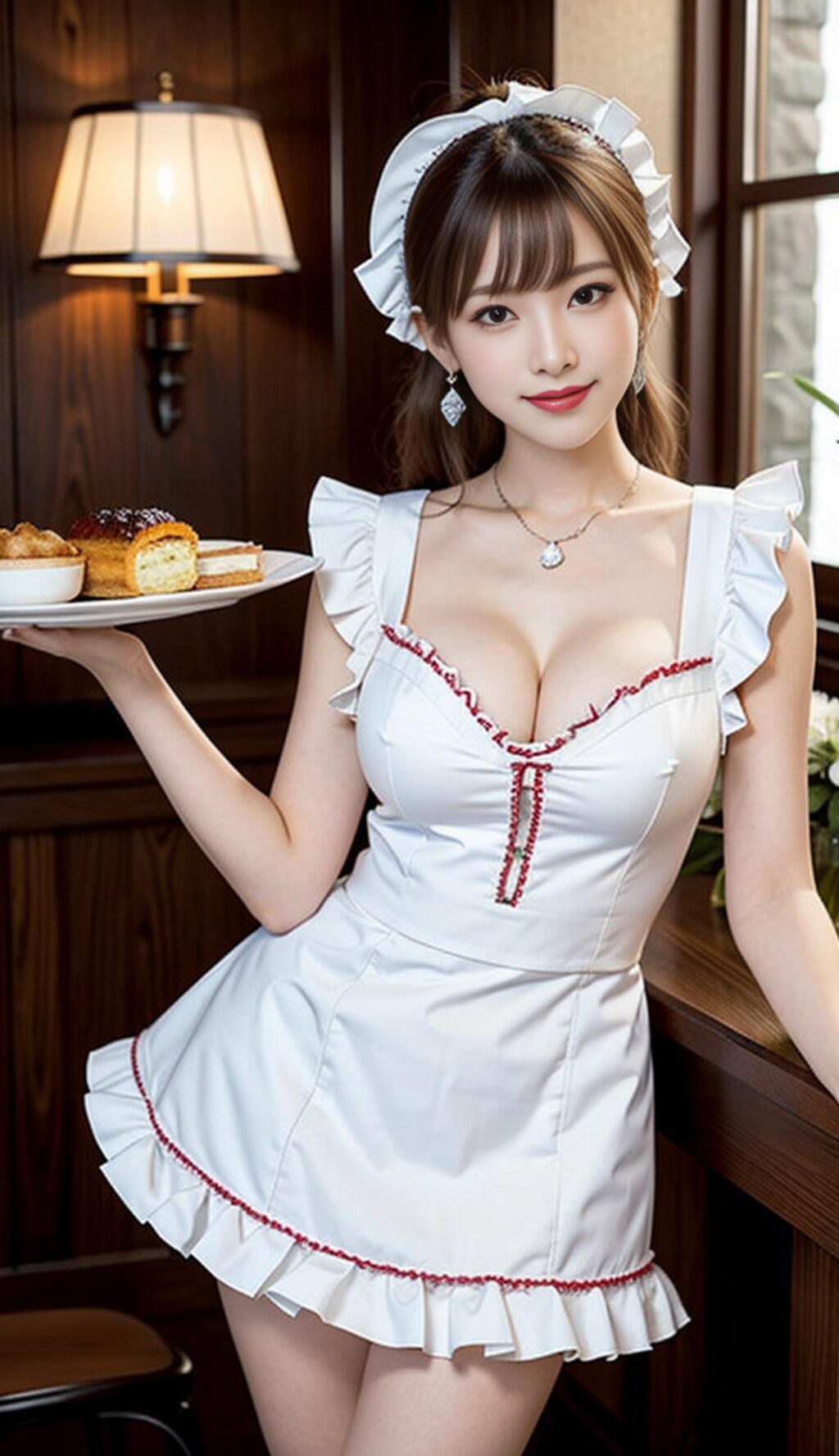 カフェの美人店員