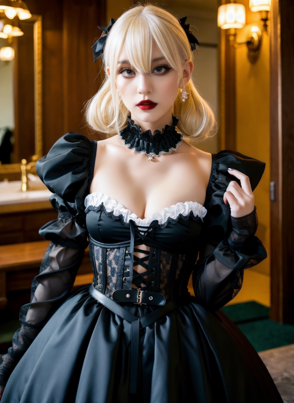 黒ゴスロリAni風女子