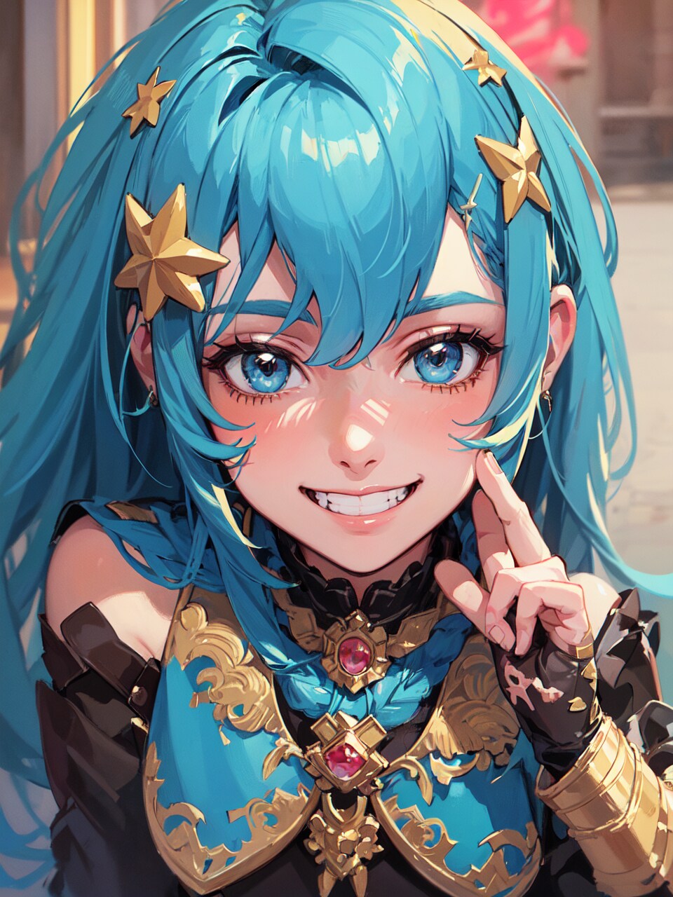 「ブルーヘアの少女」 | の人気AIイラスト・グラビア