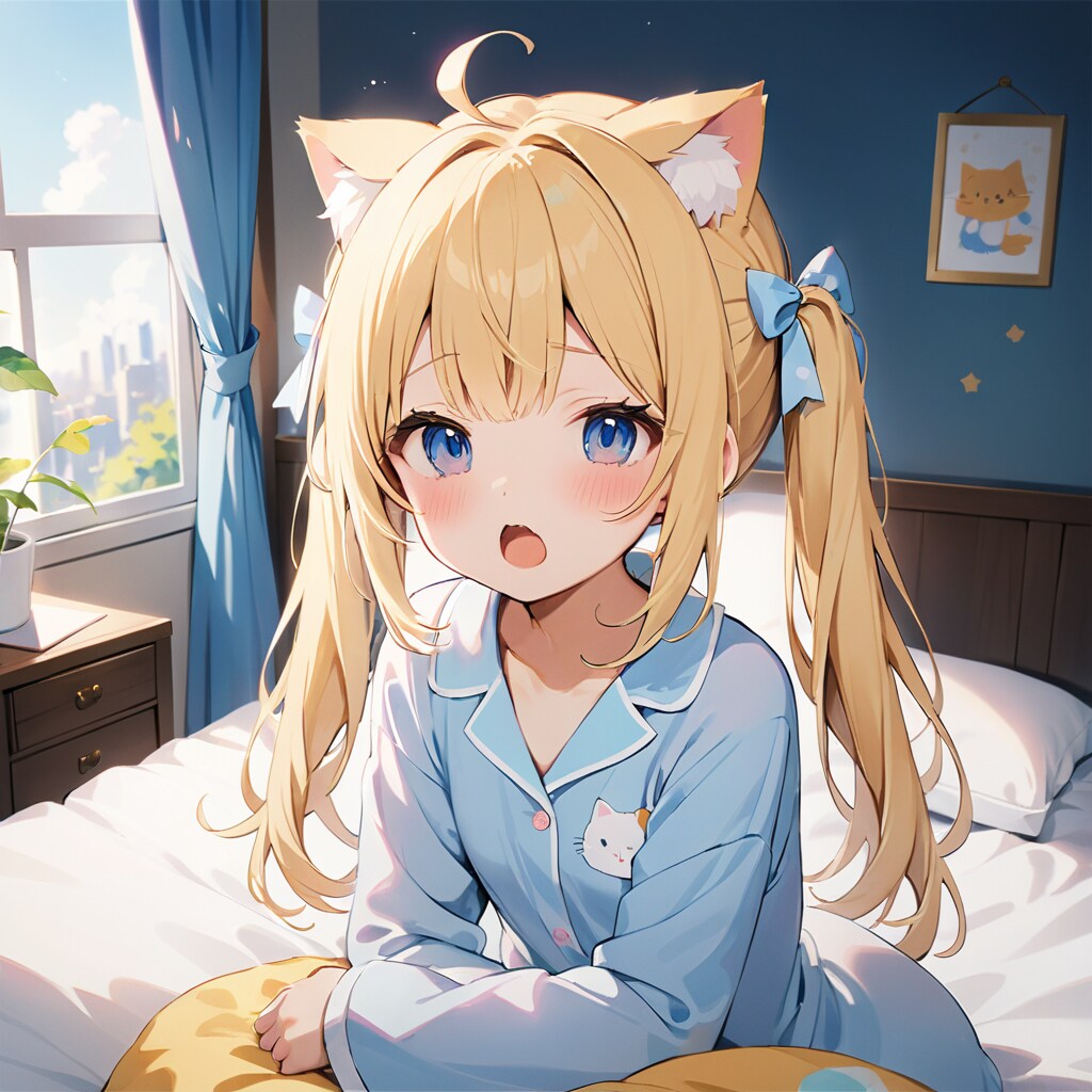 こるり「起きた」まや「早くしないと学校に遅れる」 | の人気AIイラスト・グラビア