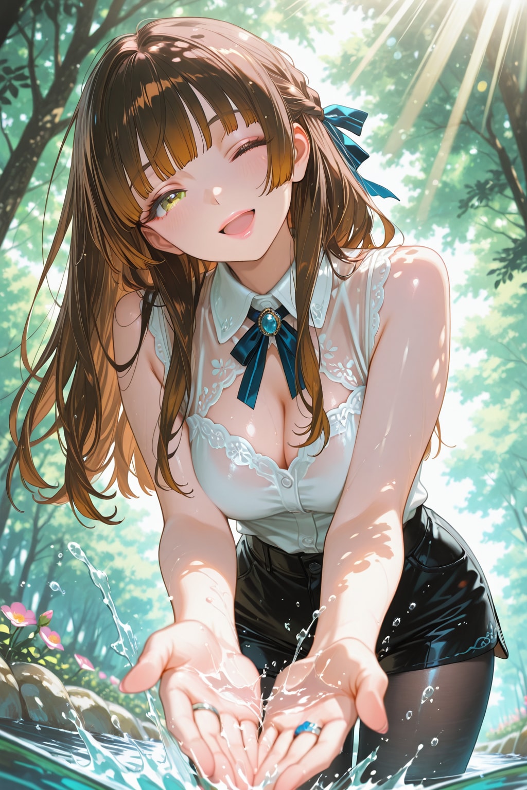 きゃ❤️それぇ〜❤️うふふ❤️あの頃に戻った気分だわ❤️ | の人気AIイラスト・グラビア