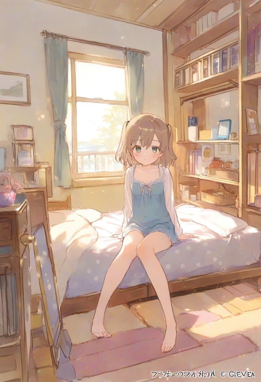 少女の部屋(水彩タッチ)(101) | の人気AIイラスト・グラビア