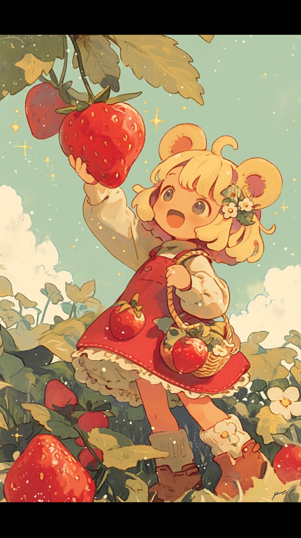 🍓くま娘のイチゴ狩り🍓