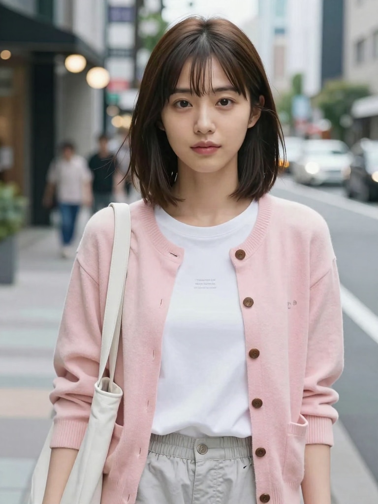 街角の清楚美人