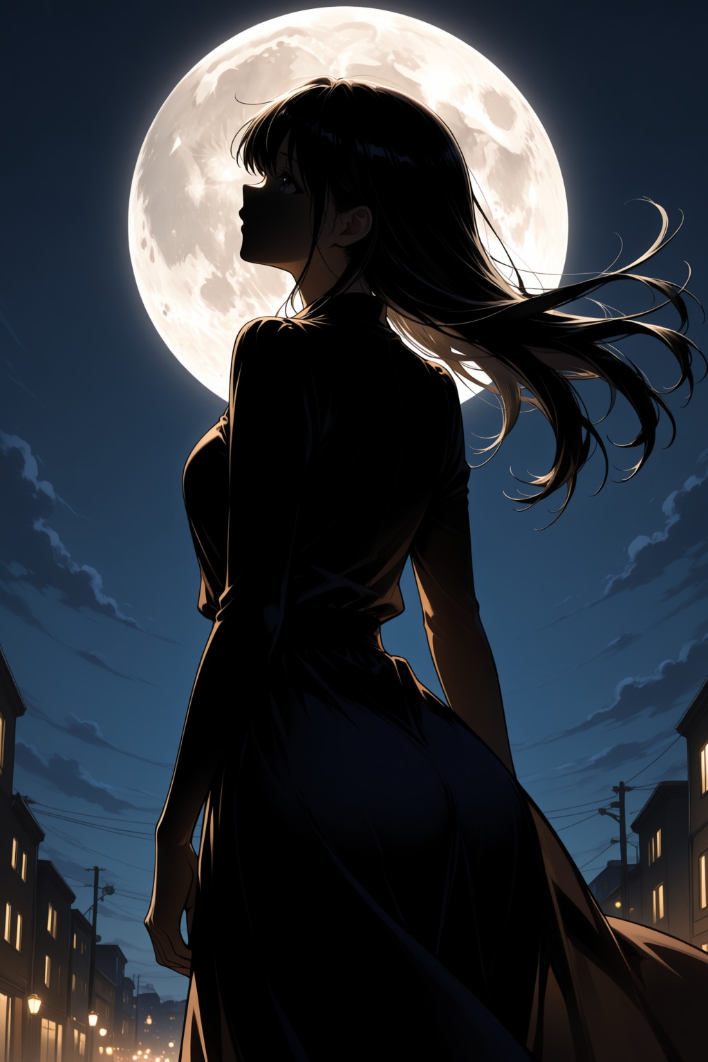 月夜 | の人気AIイラスト・グラビア