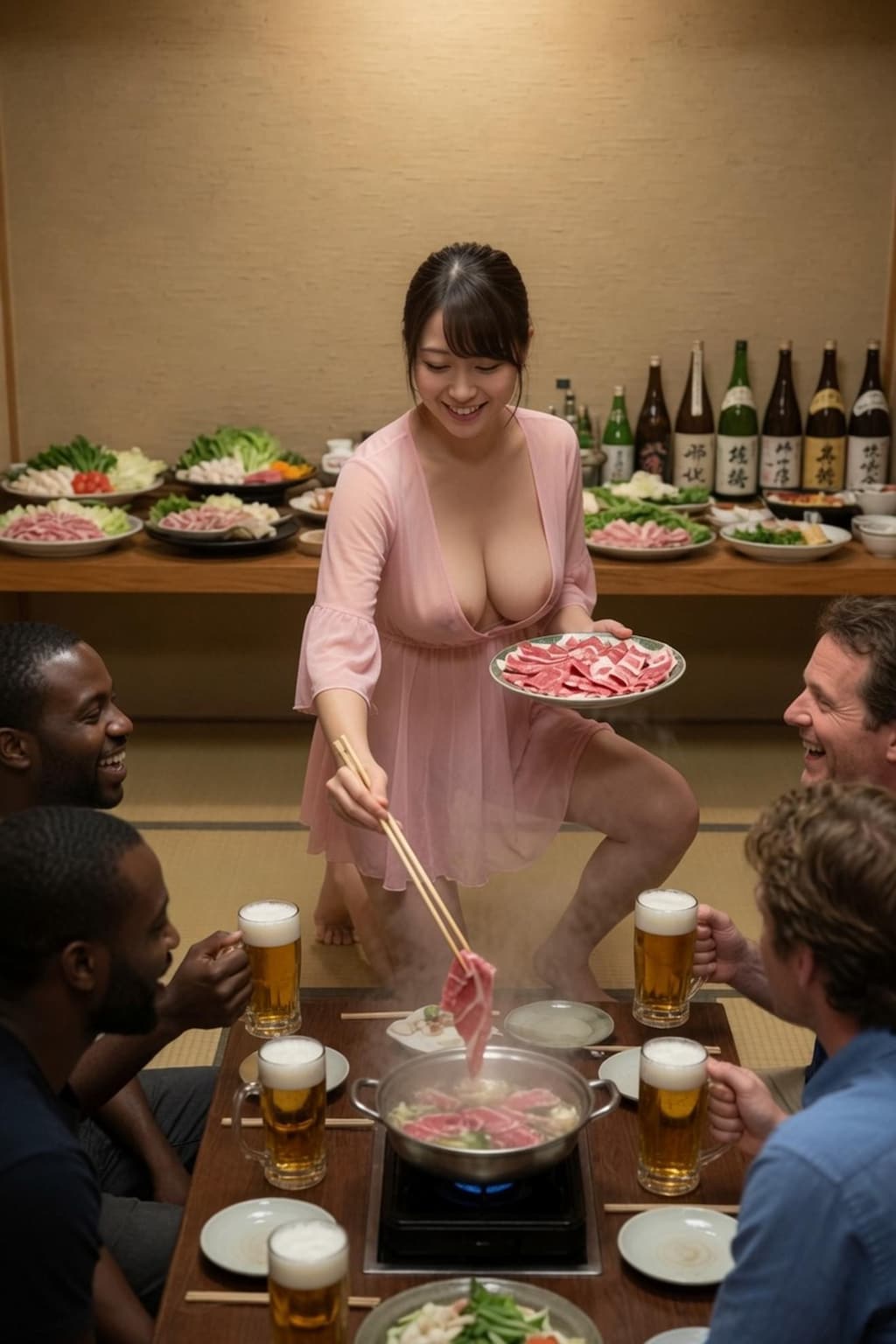 【セックスヘイブン】復活！ノーパンしゃぶしゃぶ～日本の歴史を変えたサービス～(CASSANDЯA Kissさん主催「セックスヘイブン」エントリー作品)