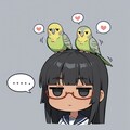 ジト目お姉ちゃんとインコ 2枚目