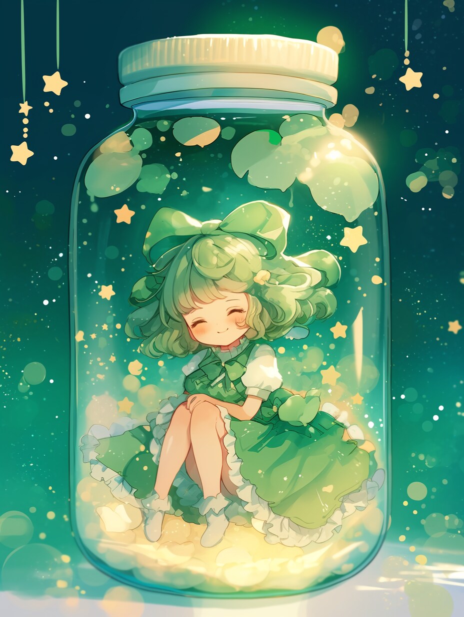 「瓶詰の少女」碧112 | の人気AIイラスト・グラビア