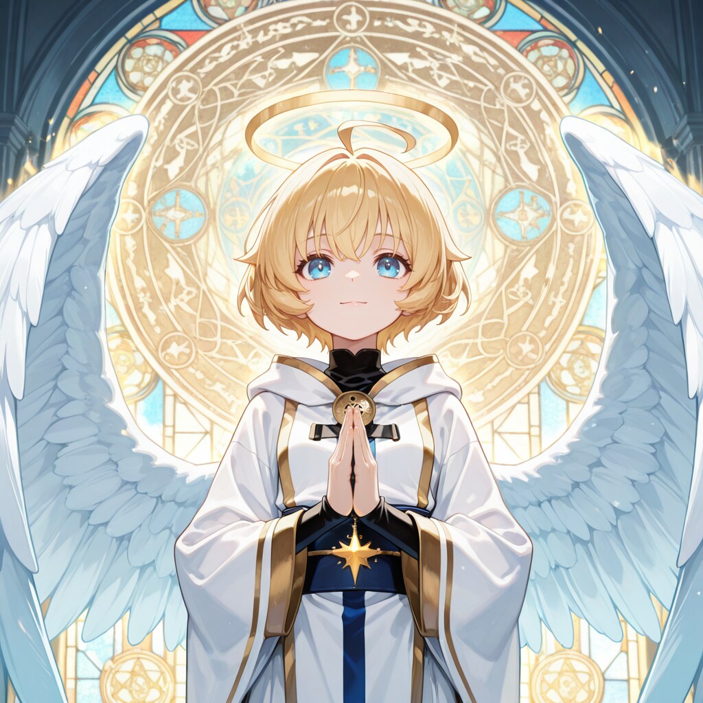 祈りの魔法で天使の姿なシスターさん