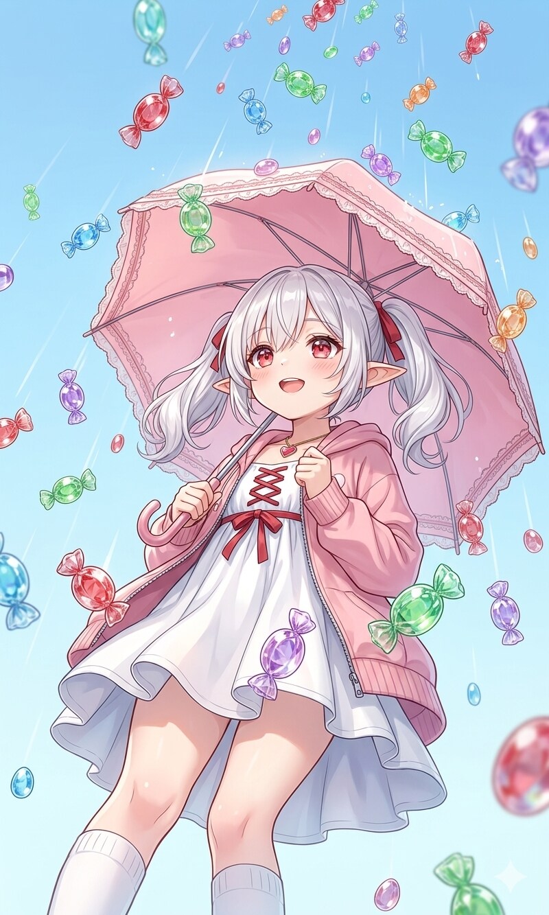 傘と飴とシロネさん