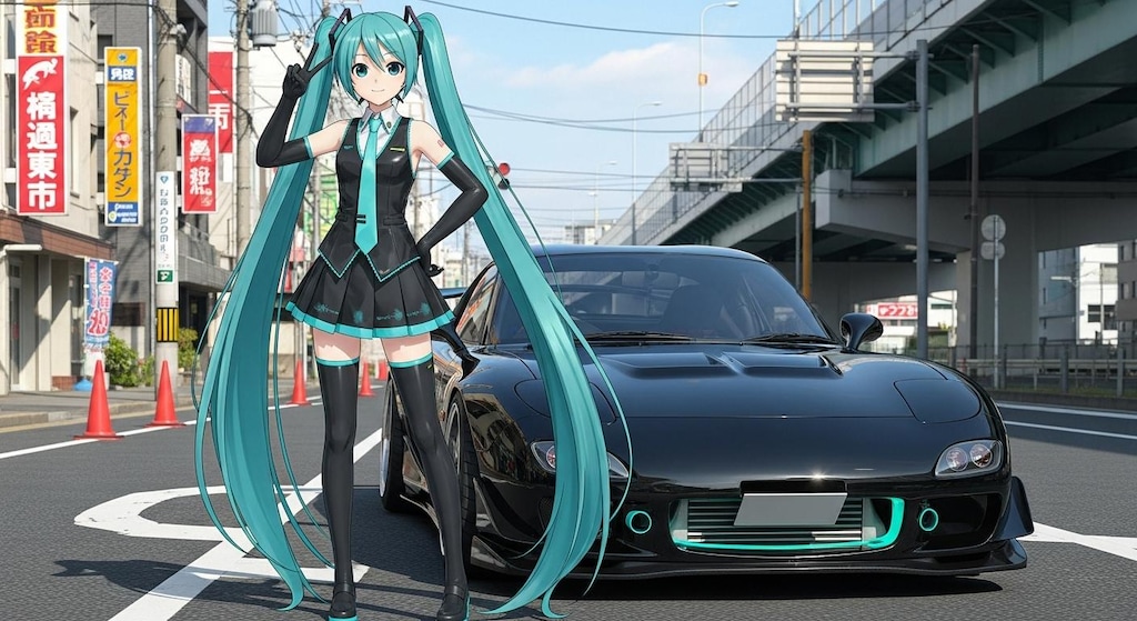 初音ミクとFD3S