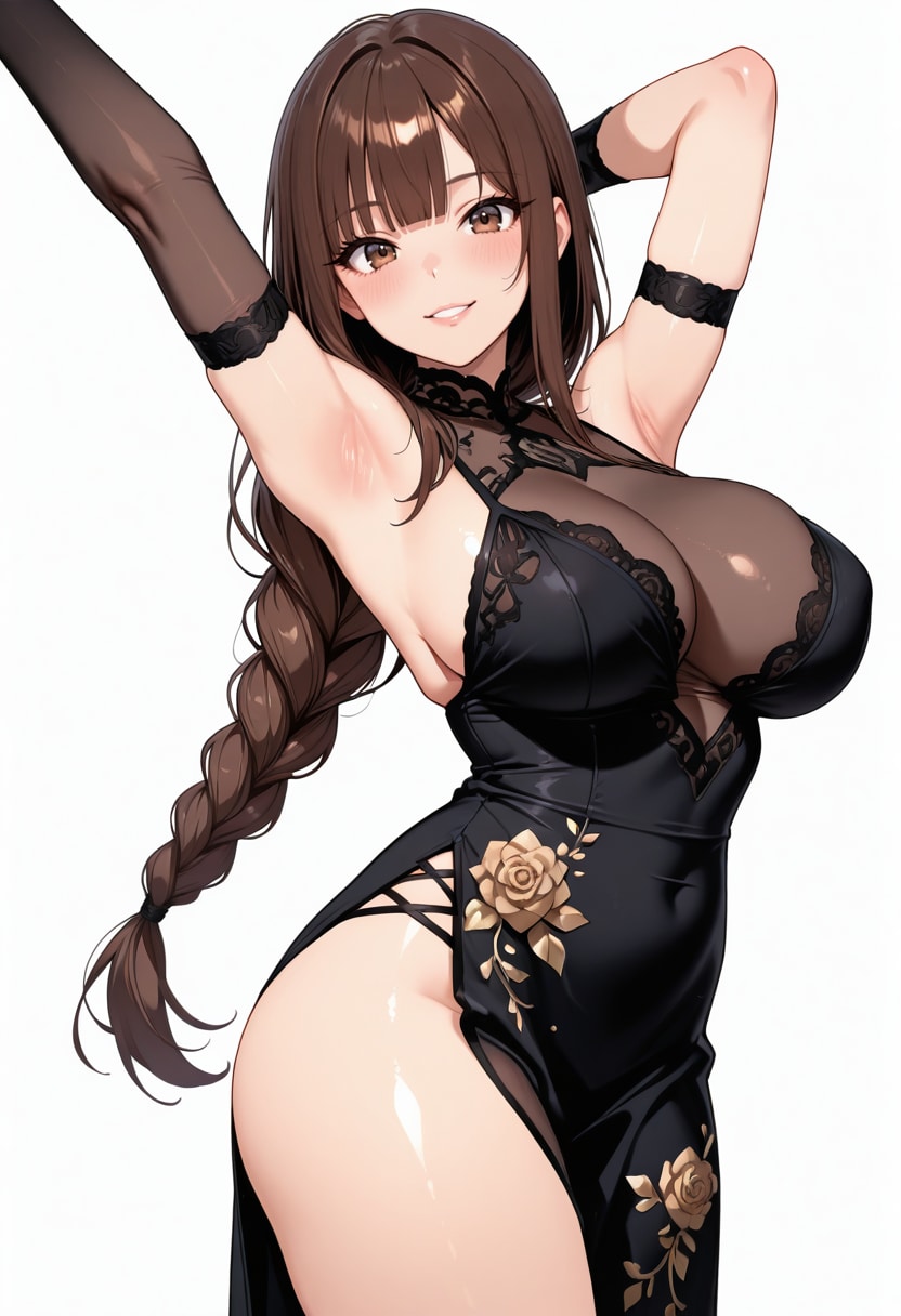 編み込みポニーの葉月恵真