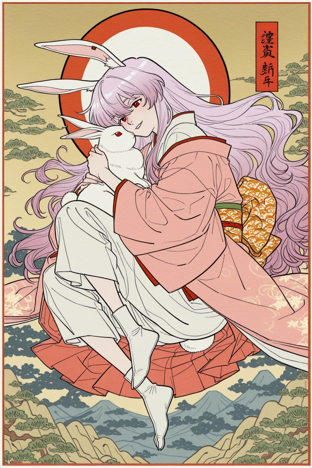 浮世絵「因幡の白兎 | の人気AIイラスト・グラビア