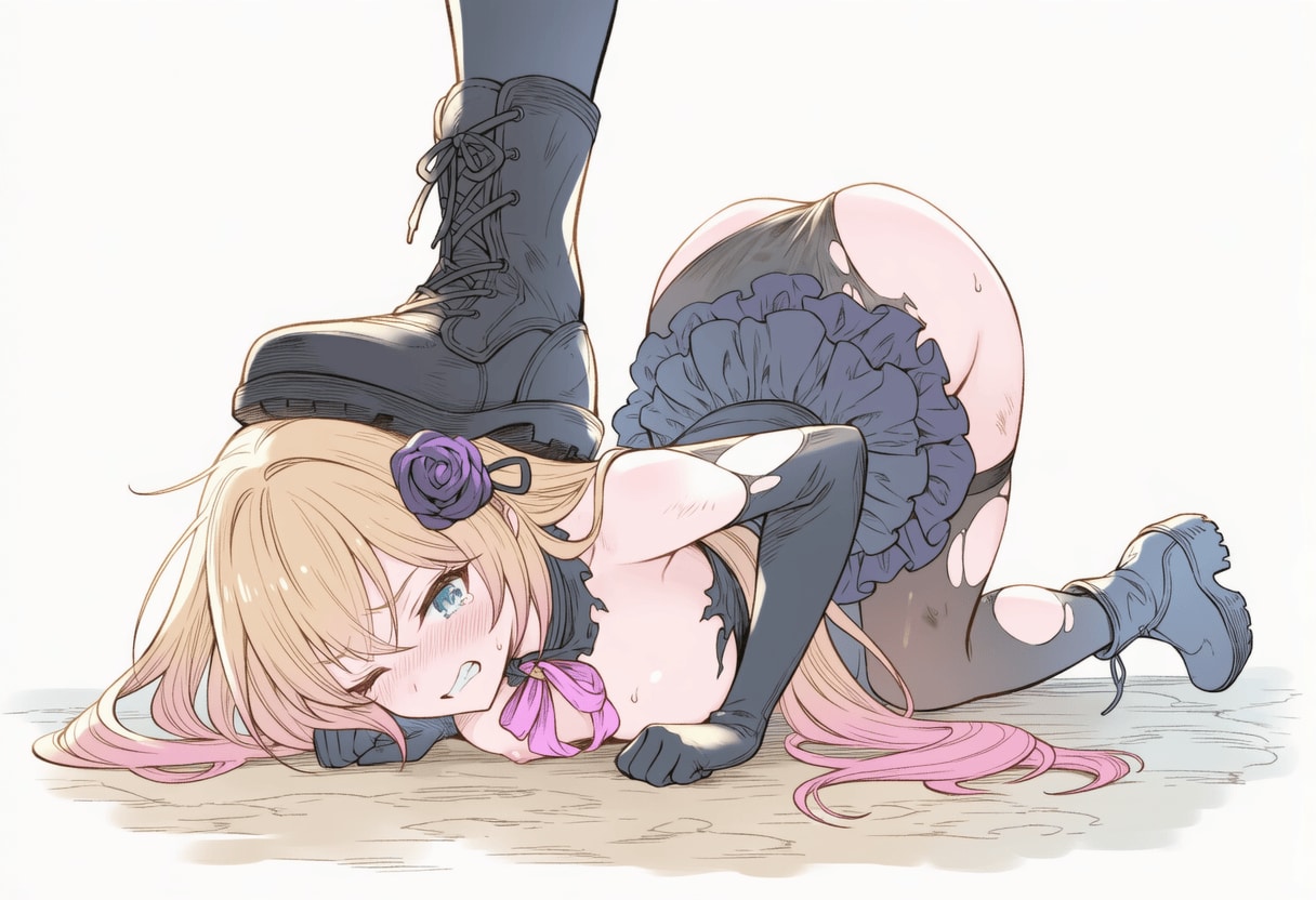 踏みつけられる魔法少女