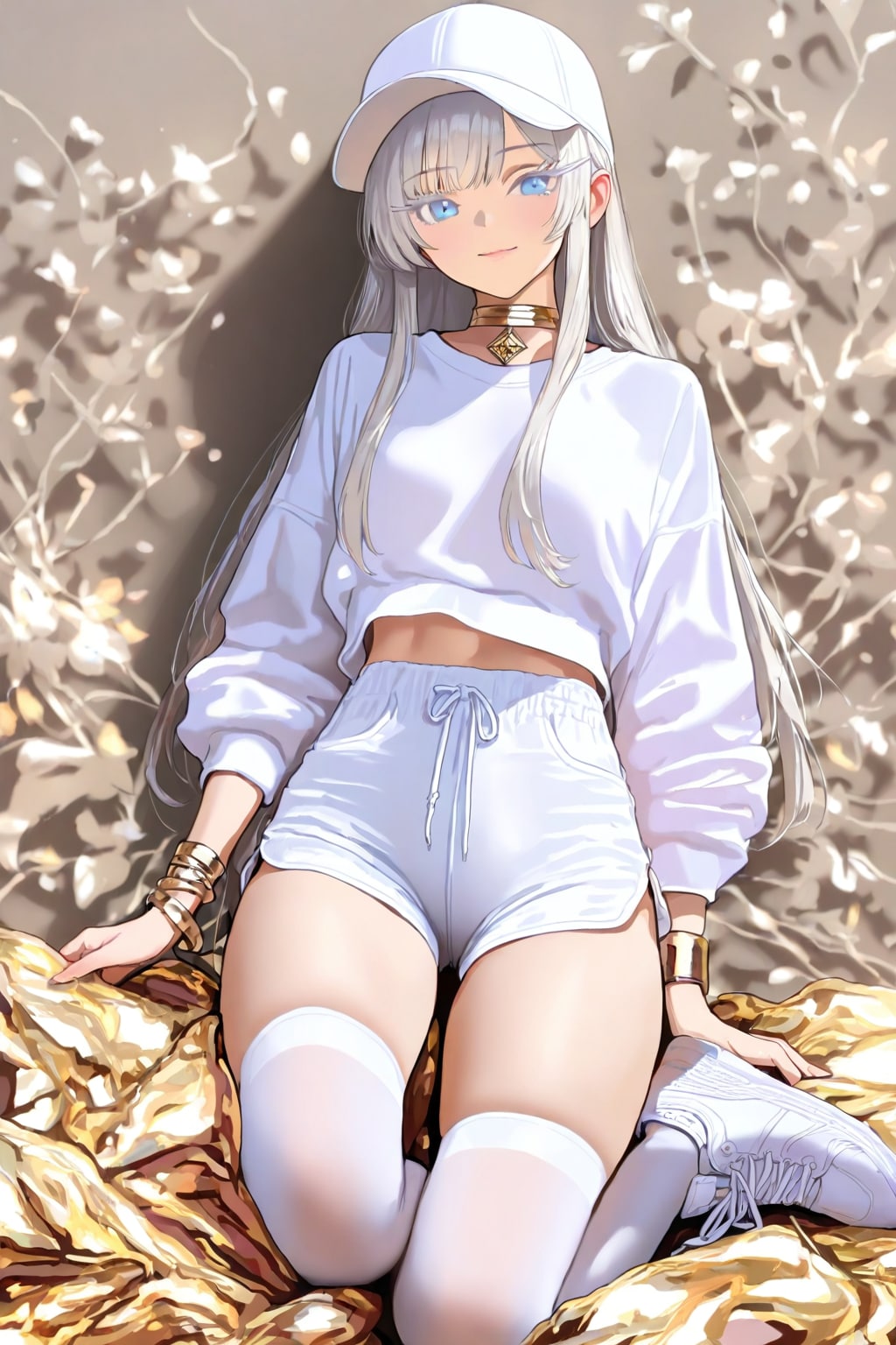 金のチョーカーとブレスレット