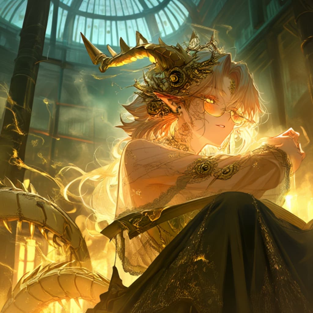 スチームパンク風、ドラゴン娘