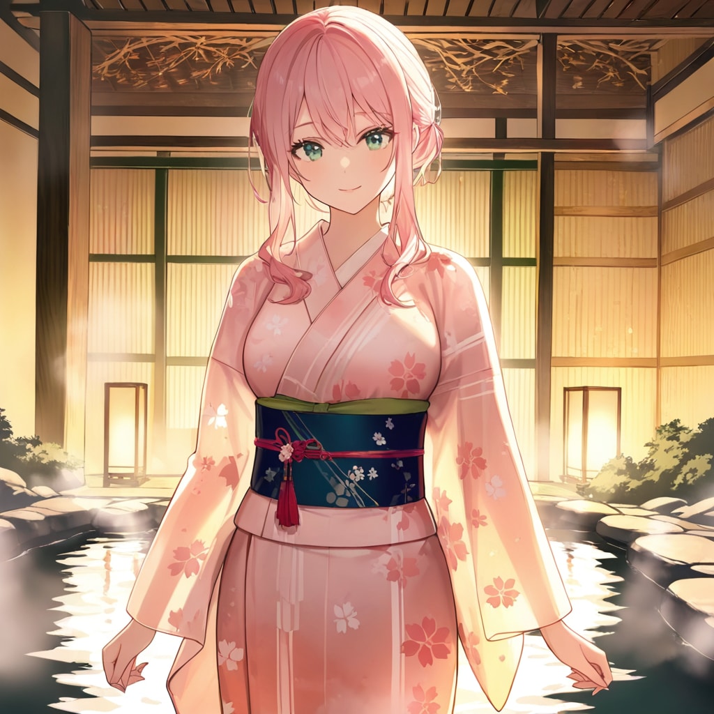 桜色の湯宿 | の人気AIイラスト・グラビア