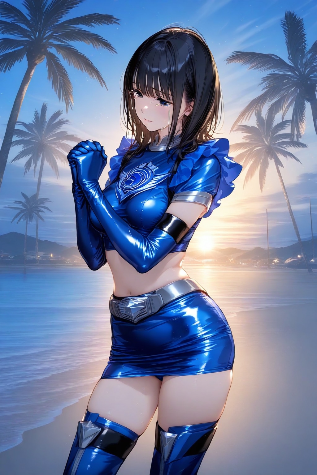 【東日本大震災追悼回】散った方々を悼む戦隊ヒロイン衣装の葵さん