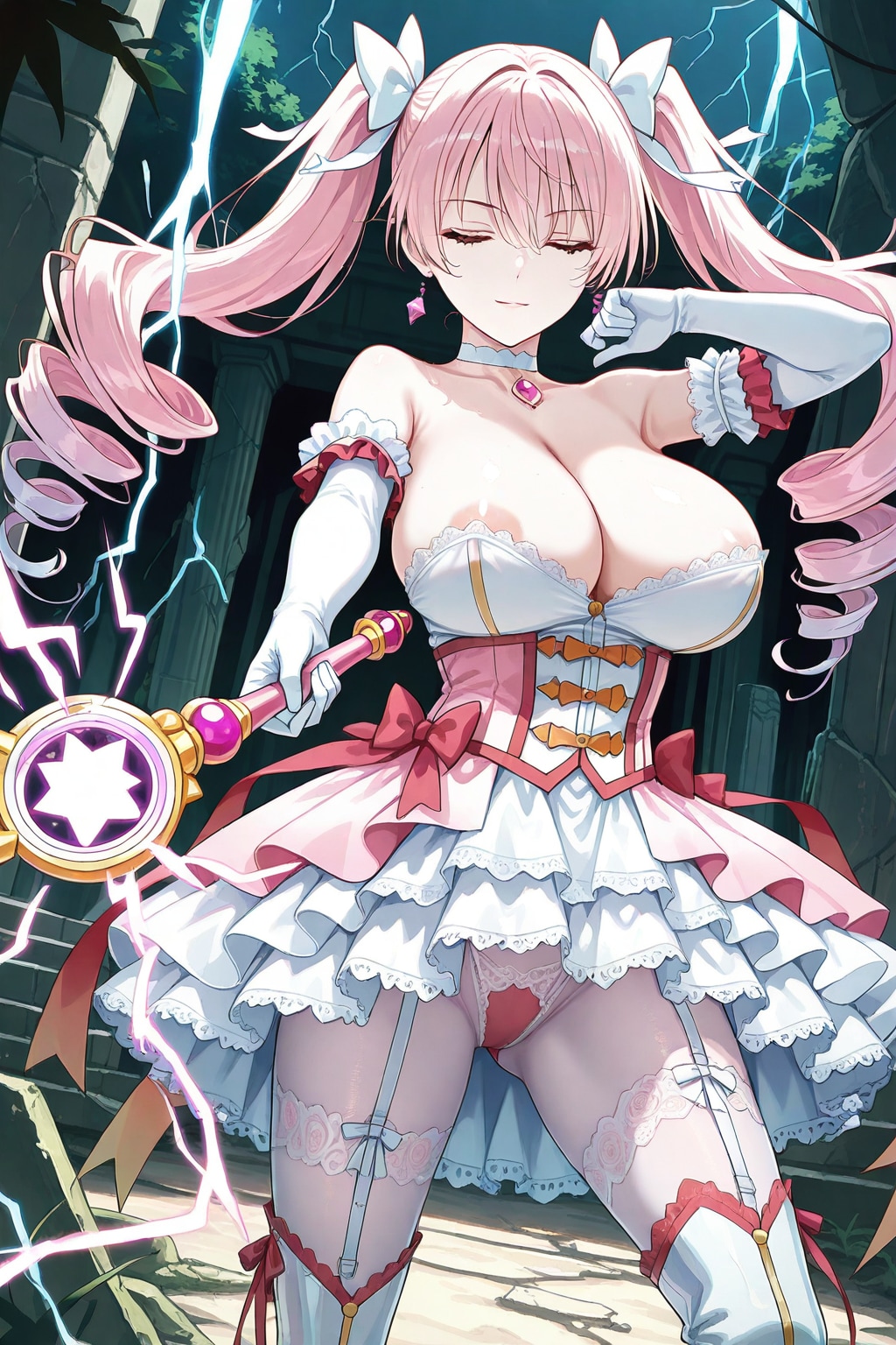 雷撃魔法「プリズム☆サンダーボルト」